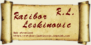 Ratibor Leškinović vizit kartica